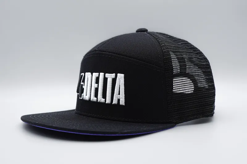 7 panel hats mesh 4delta anthem branding 2