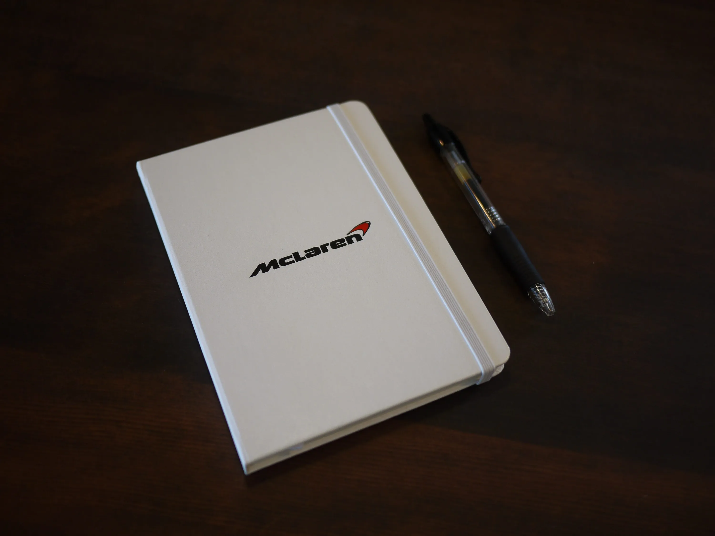 Custom Mclaren notebook by anthem branding Surrey