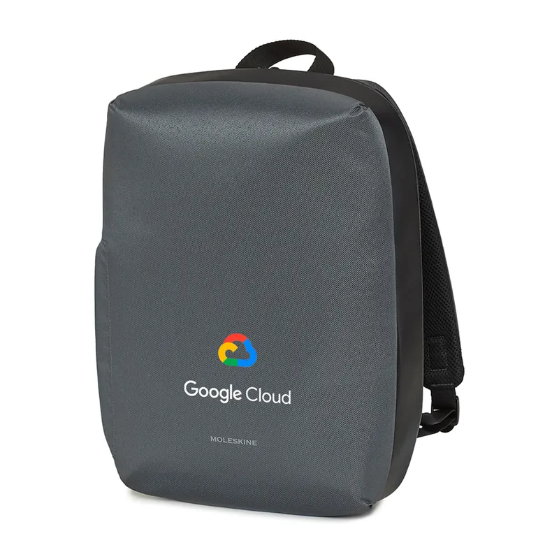 Custom moleskine backpack google group sales by anthem branding