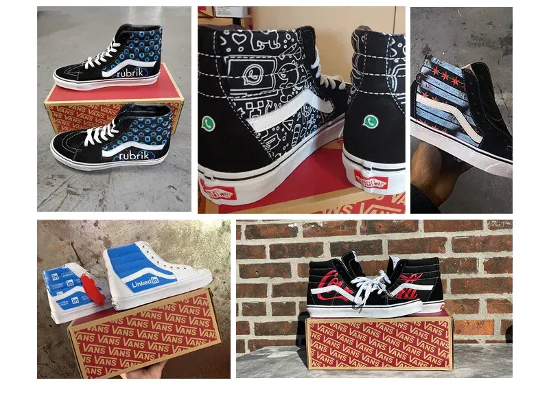 Custom sk8 vans high tops