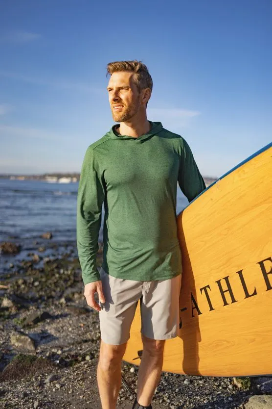 Cutter and buck coastline epic comfort eco recycled mens hooded shirt by anthem branding