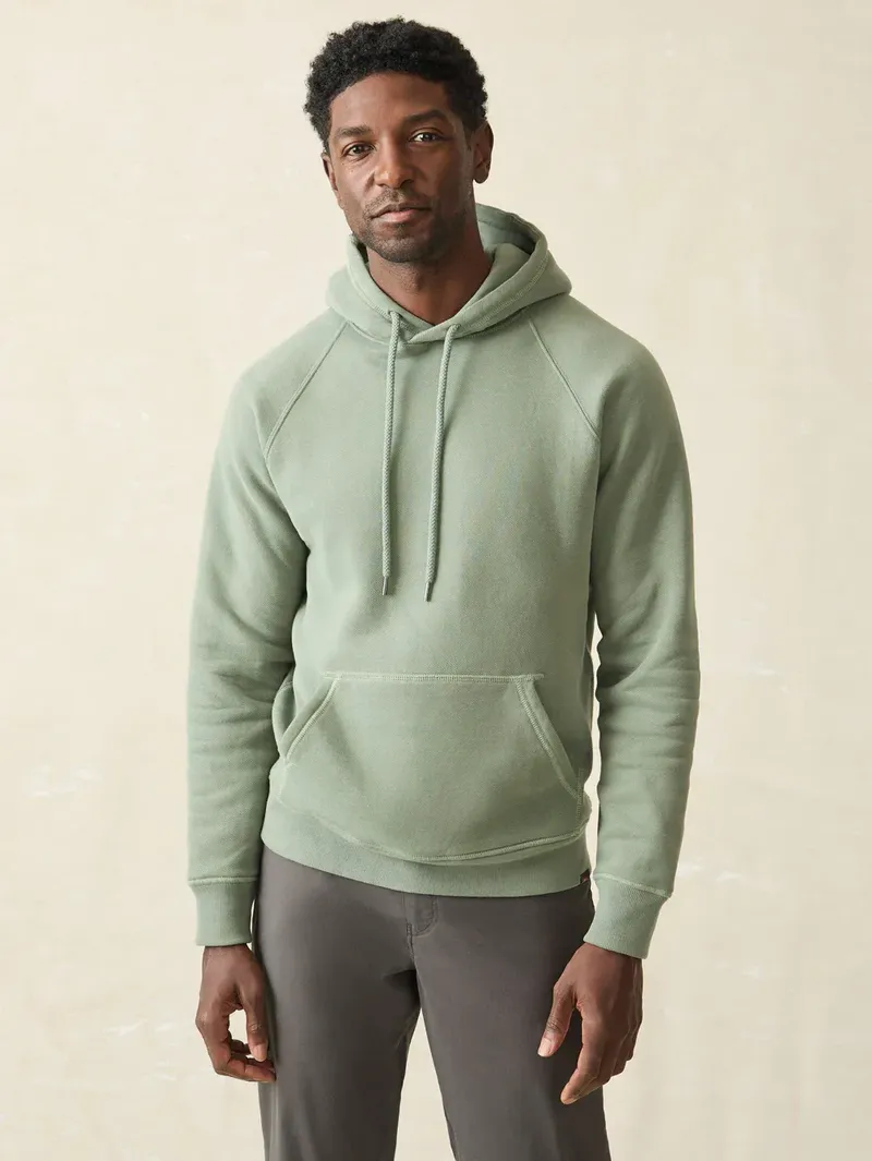 Faherty High Standard Fleece Hoodie Spruce corporate sales by anthem branding