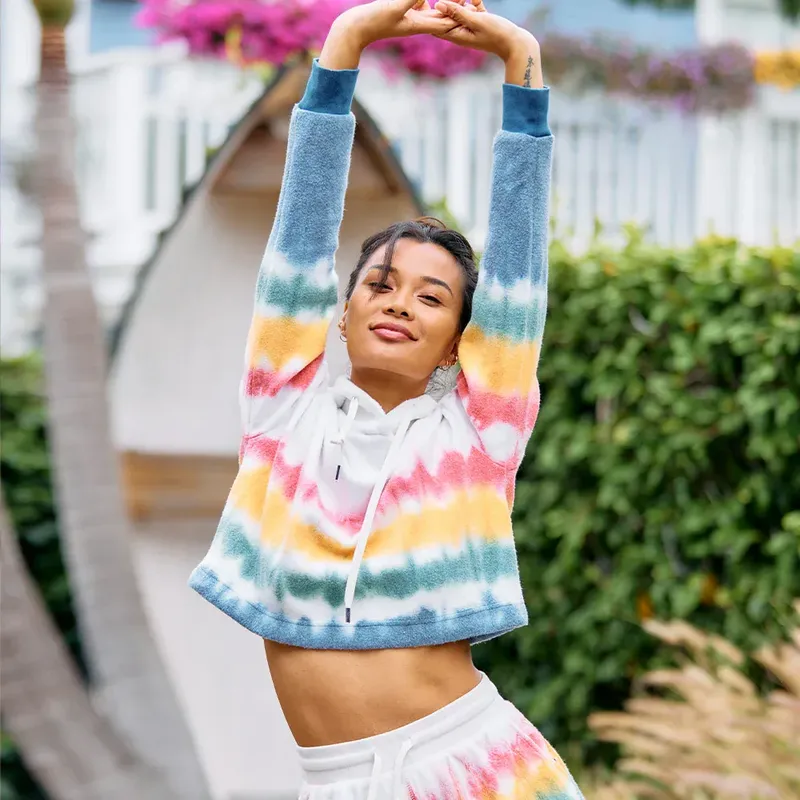 Feat womens blanket blend cropped hoodie by anthem branding 1