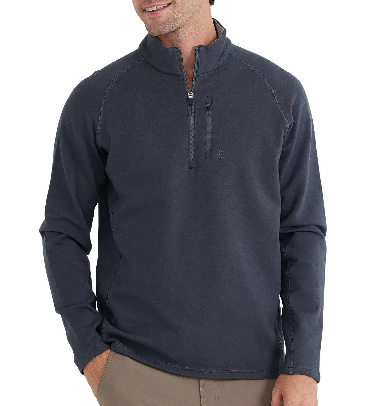 Heritage fleece quarter zip graphite men top 1