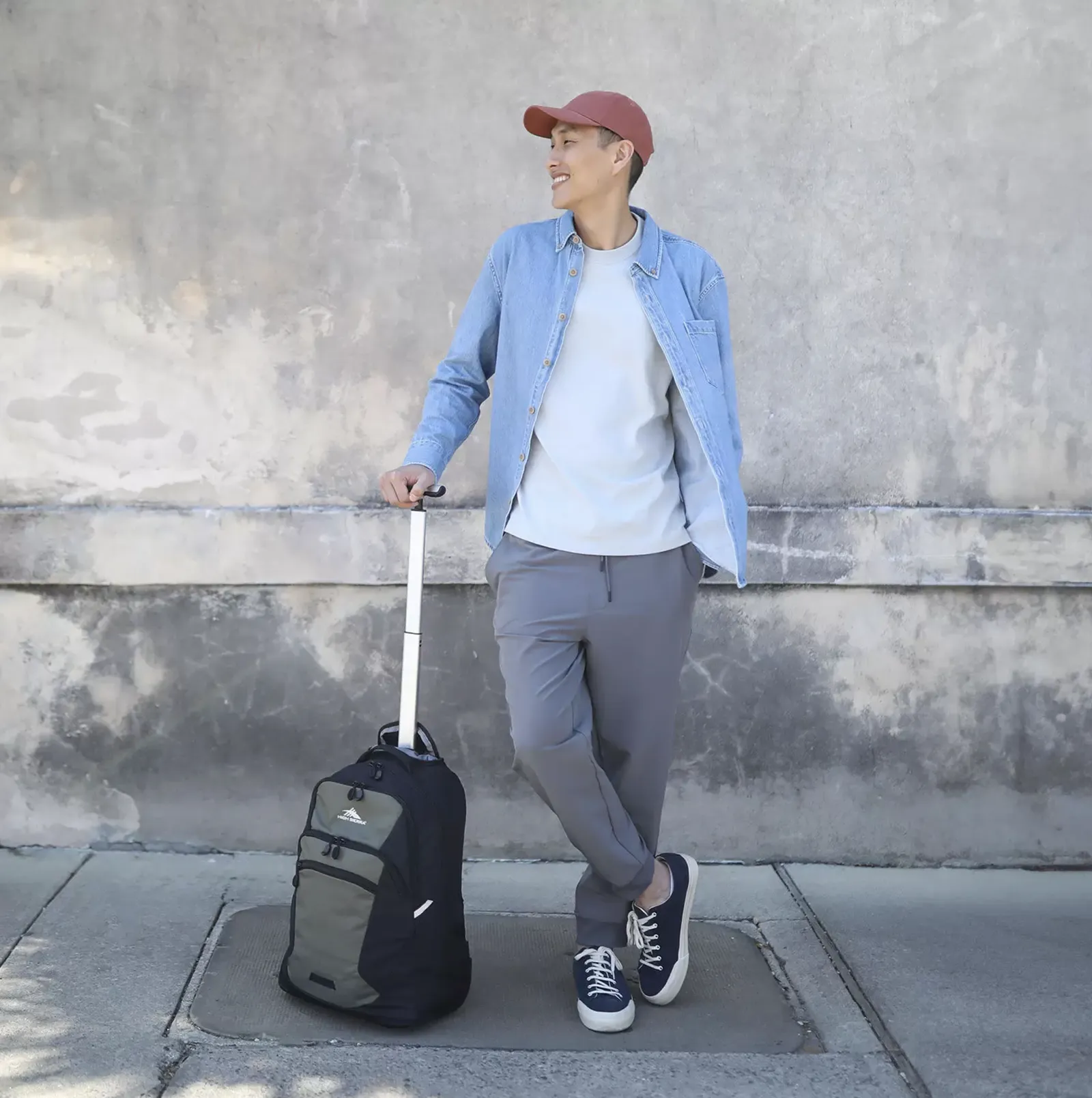 High sierra roller wheeled backpack by anthem branding 3