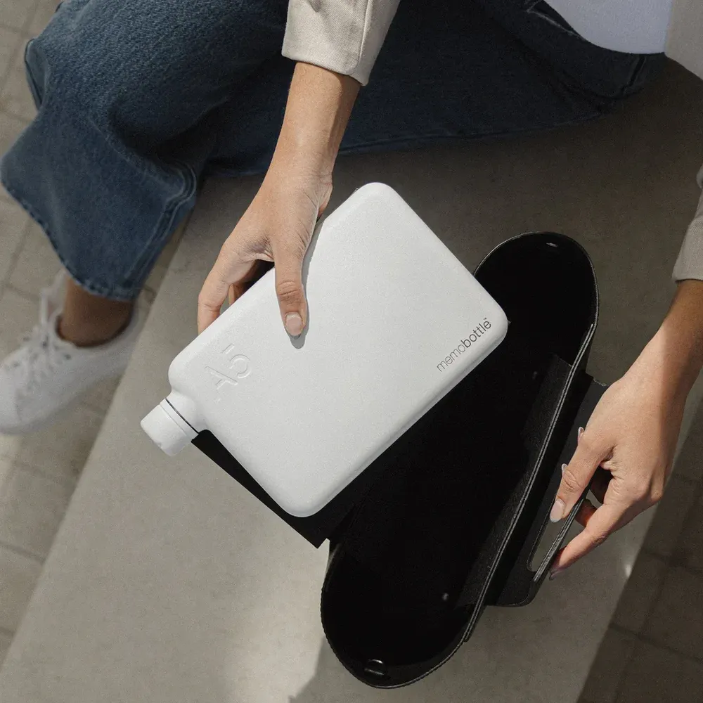 Memobottle a5 stainless steel white by anthem branding