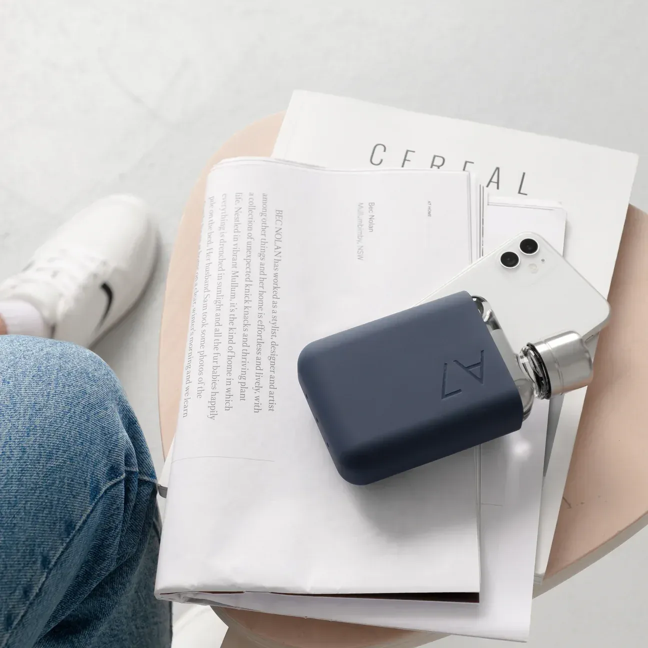 Memobottle A7 silicone sleeve midnight blue by anthem branding