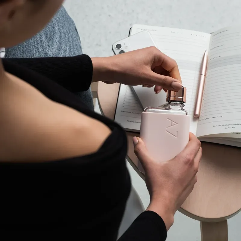 Memobottle A7 silicone sleeve pale coral by anthem branding