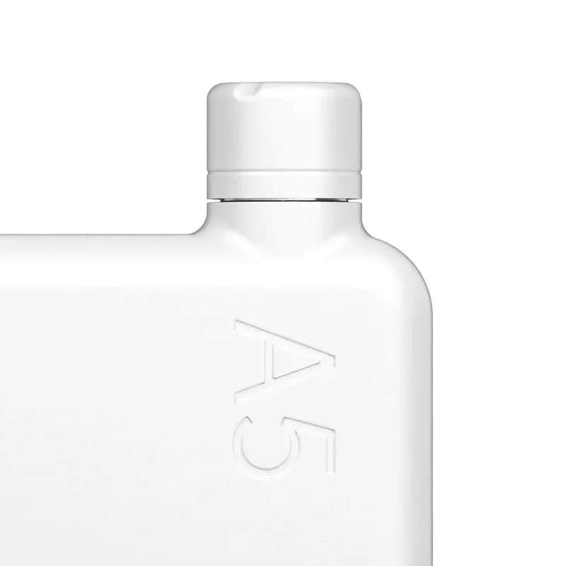 Memobottle white lid stainless steel by anthem branding