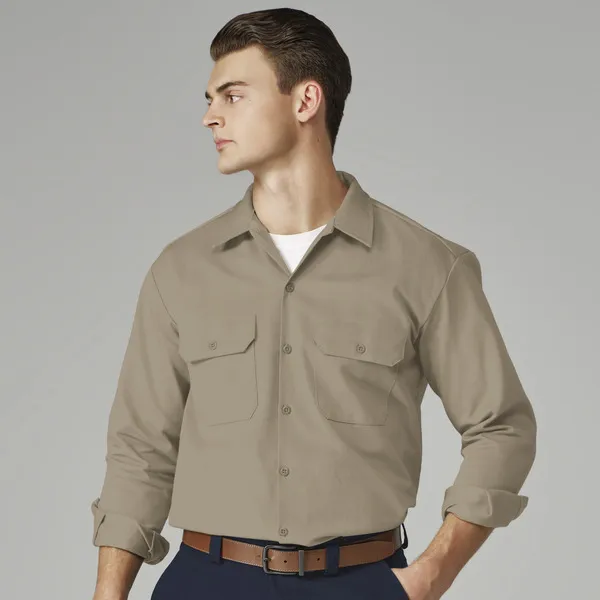 Mens Industrial Heavyweight Twill Long Sleeve Shirt by anthem branding