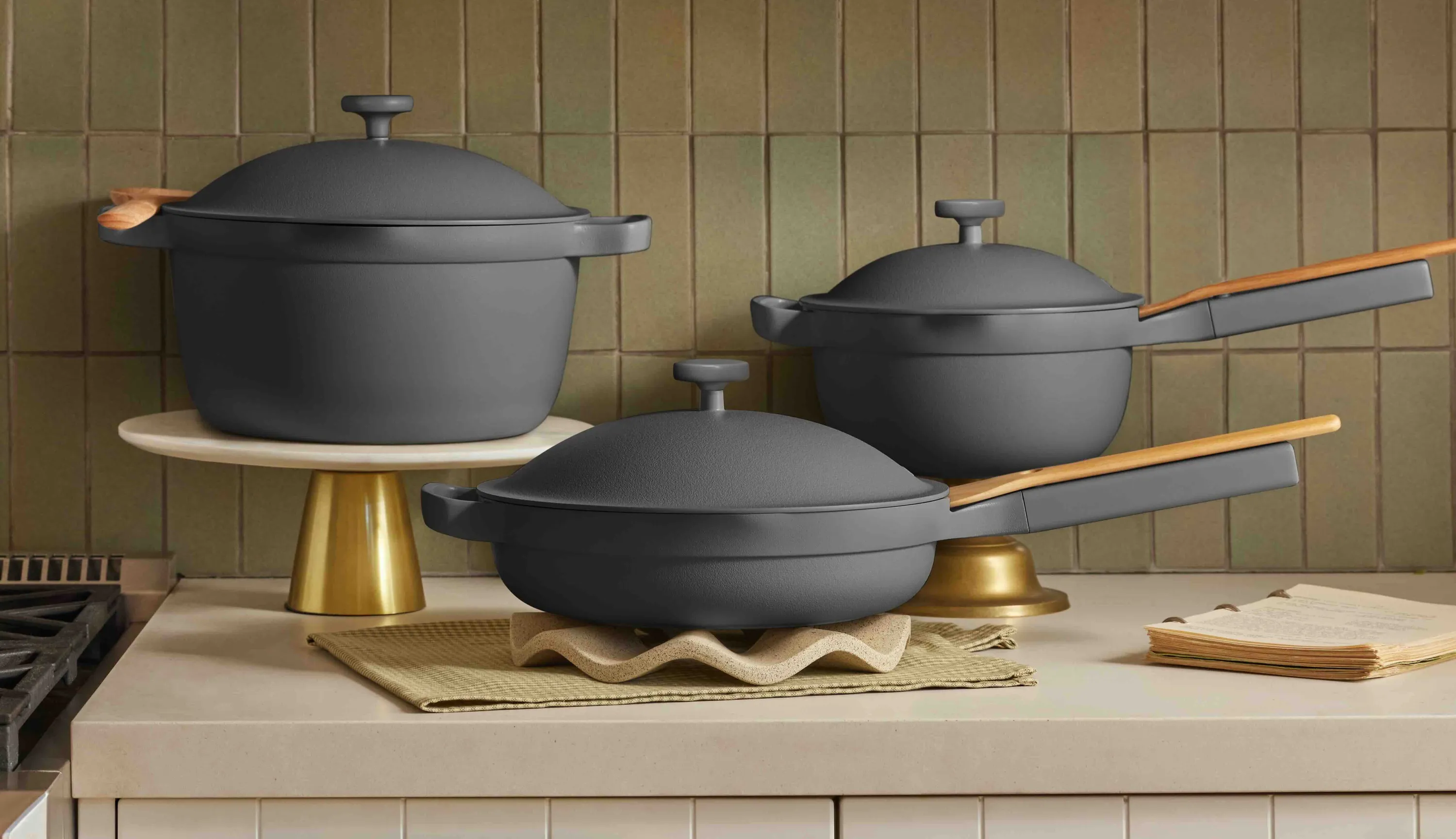 Our Place metalic cookwear knobs corporate sales by anthem branding