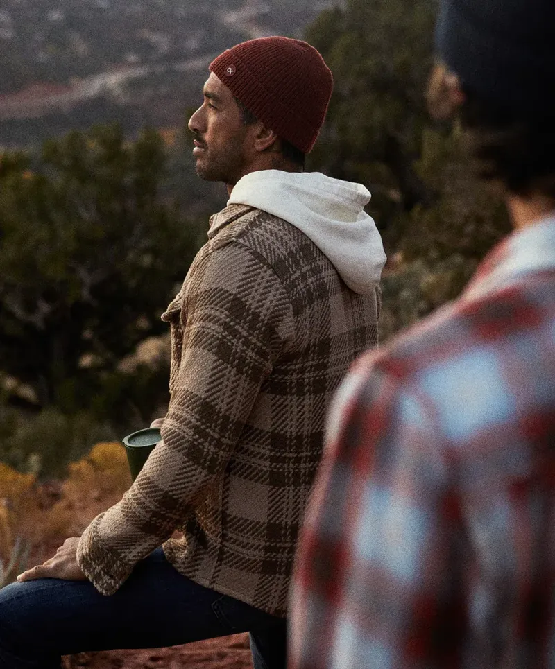 Outerknown dot short beanie by anthem branding