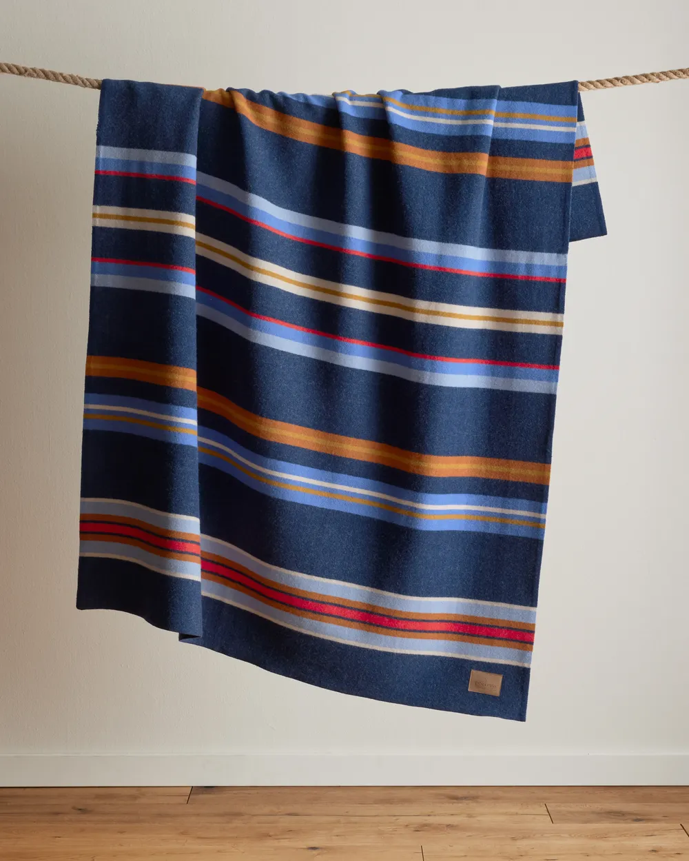 Pendleton Bridger Stripe Wool Throw Blankets by anthem branding