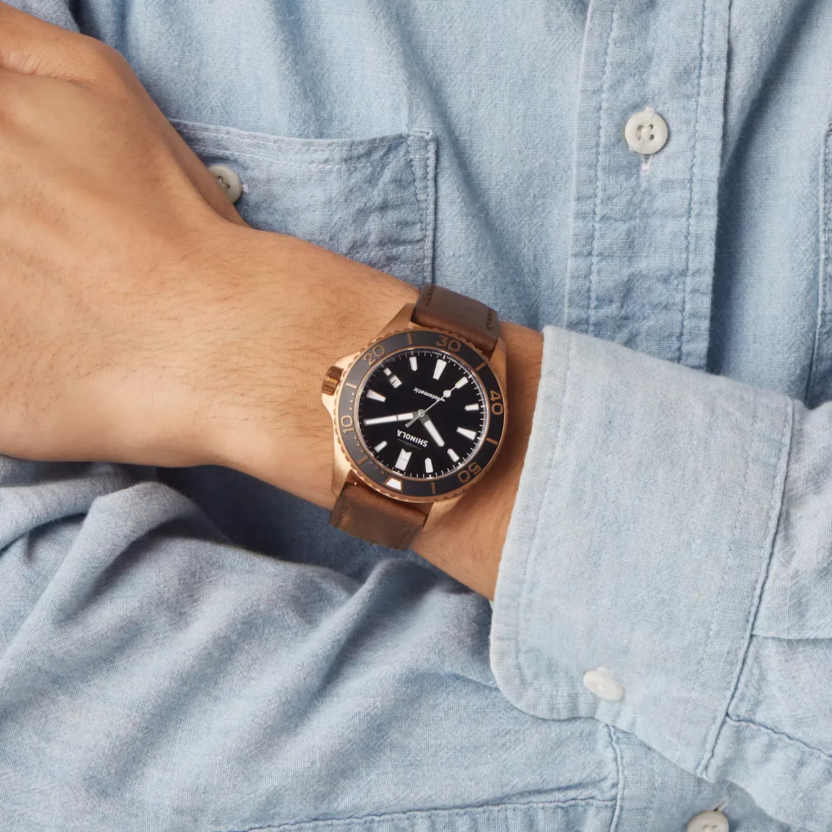 Shinola The Bronze Monster Automatic 43mm corporate sales by anthem branding 2