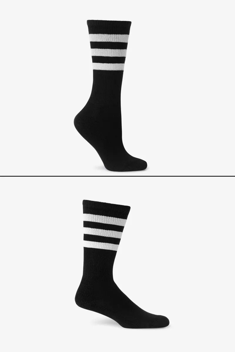 Unisex 3 Stripe Calf Sock by anthem branding